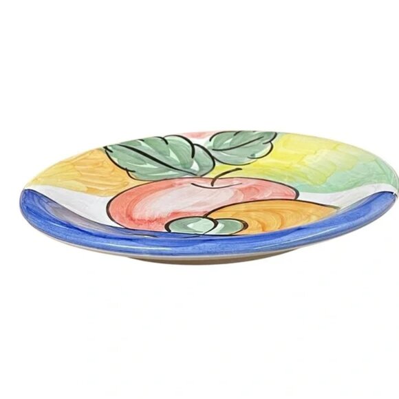BELLA CERAMICS Colorful Fruit Design Plate hand painted - Picture 2 of 6